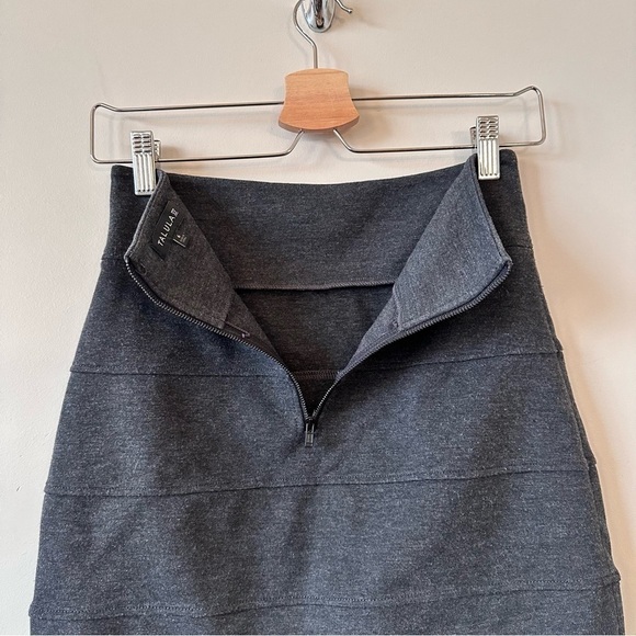 ARITZIA-TALULA Dark Grey Midi Bodycon Mini Skirt (Size:6) - Picture 8 of 10